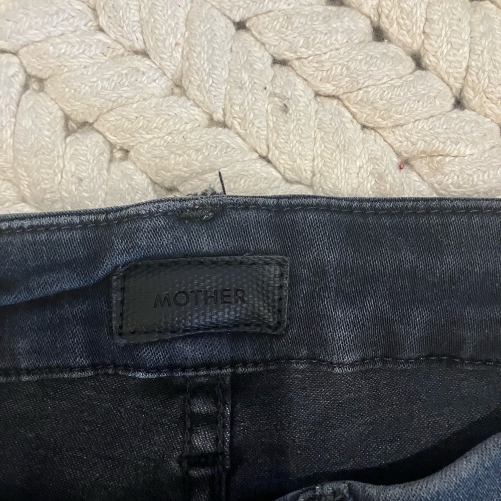 MOTHER Skinny Blackbird Jeans Raw Hem - Picture 3 of 7
